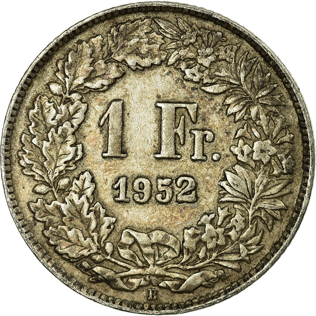 Münze, Schweiz, Franc, 1952, Bern, SS, Silber, KM:24