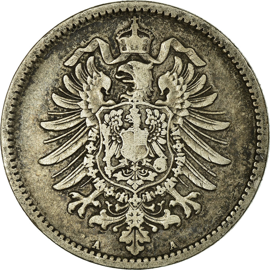 Moneta, GERMANIA - IMPERO, Wilhelm I, Mark, 1876, Berlin, MB, Argento, KM:7