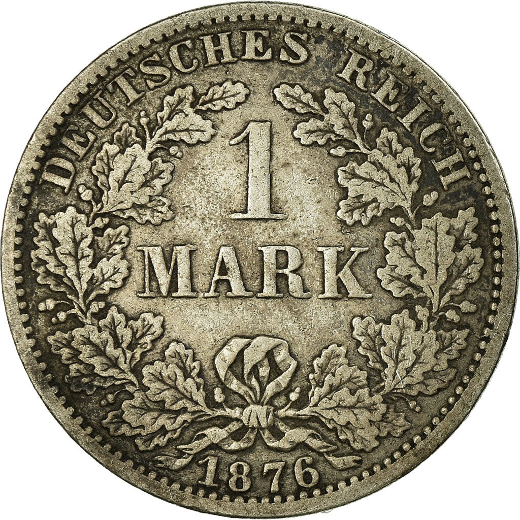 Moneta, GERMANIA - IMPERO, Wilhelm I, Mark, 1876, Berlin, MB, Argento, KM:7