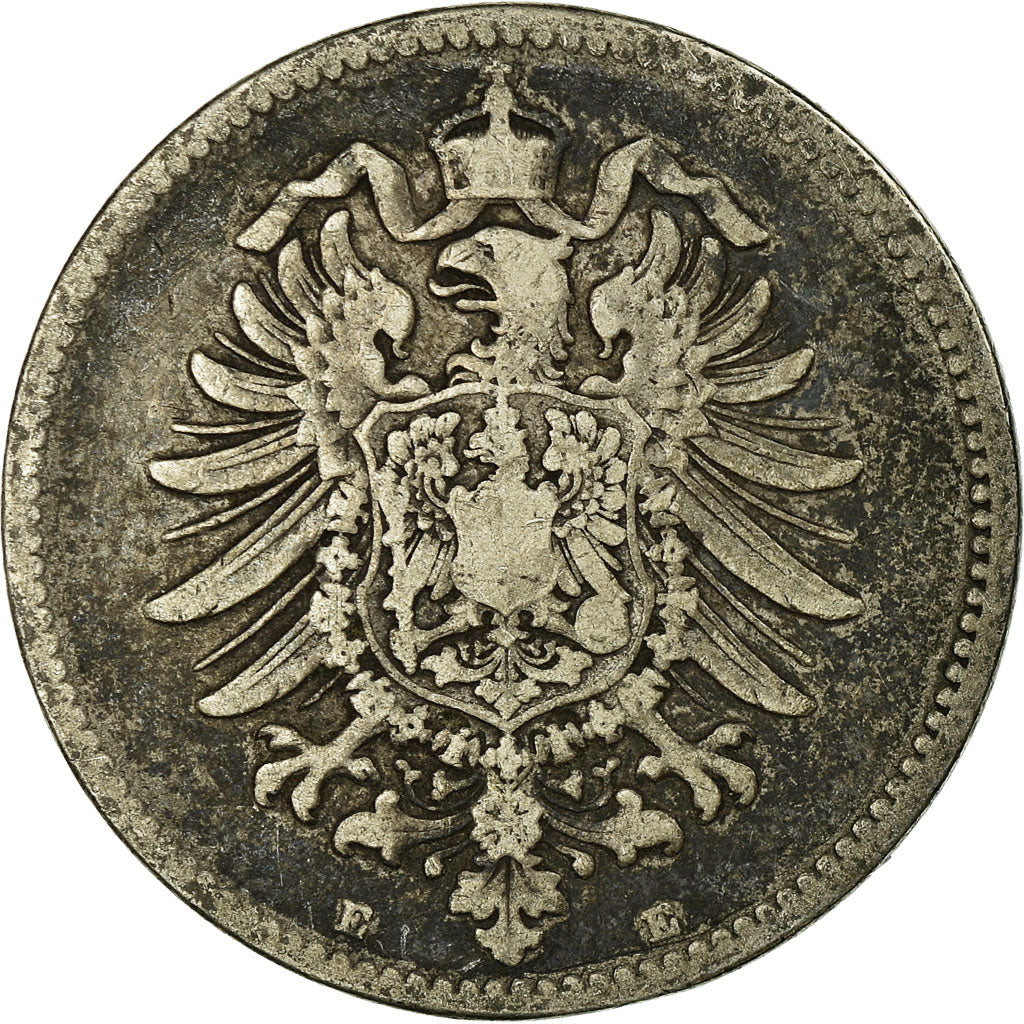 Moneta, GERMANIA - IMPERO, Wilhelm I, Mark, 1881, Muldenhütten, MB, Argento