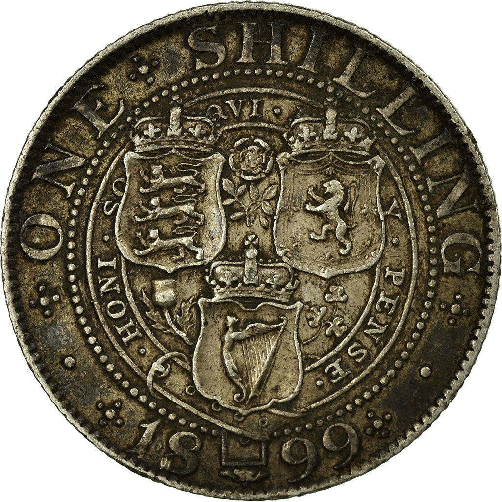 Moneta, Gran Bretagna, Victoria, Shilling, 1899, BB, Argento, KM:780