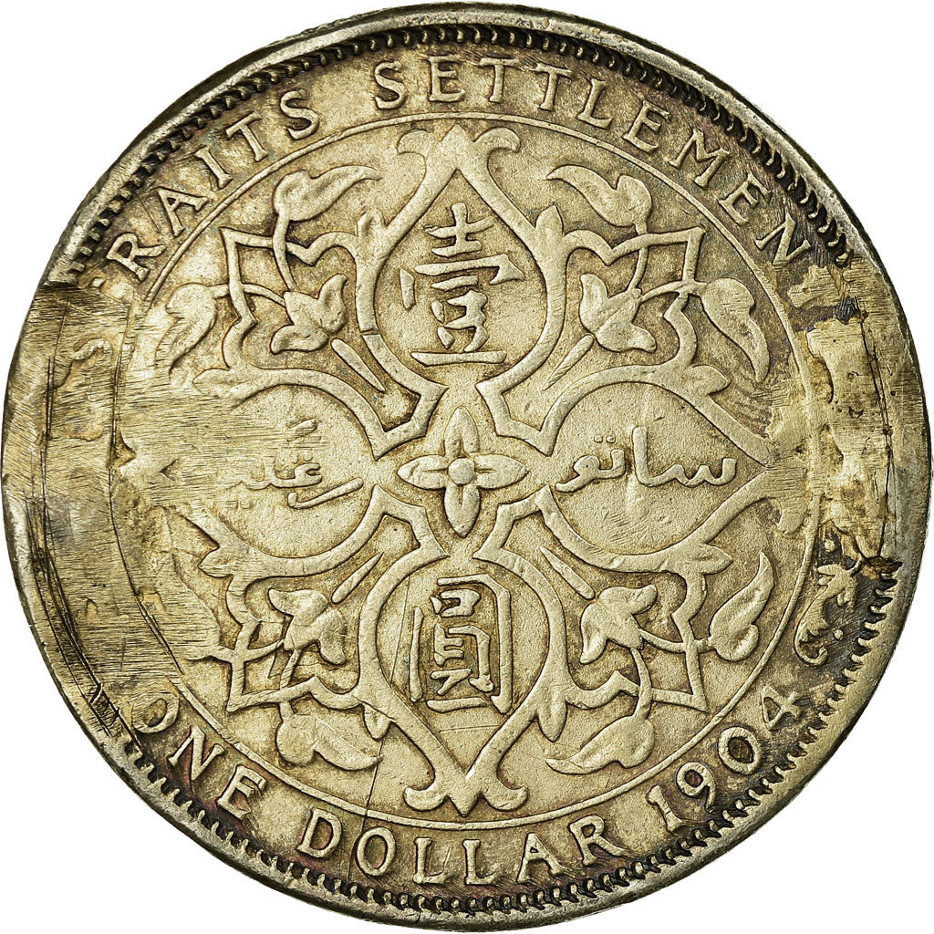 Moneta, Insediamenti dello Stretto, Edward VII, Dollar, 1904, MB, Argento, KM:25