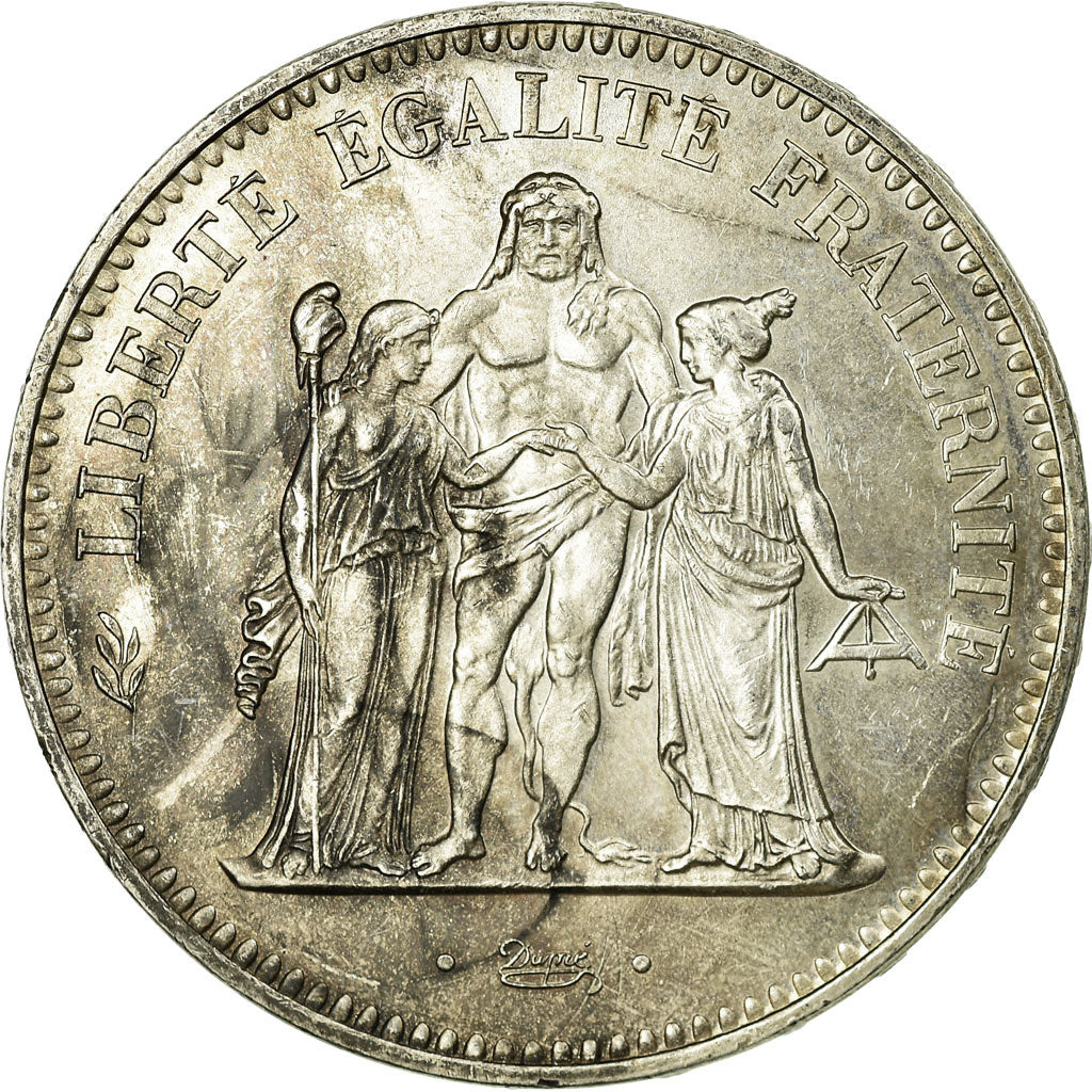 Münze, Frankreich, Hercule, 50 Francs, 1974, Hybrid issue, SS+, Silber