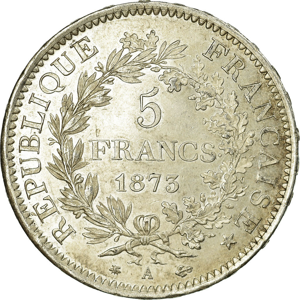 Moneta, Francia, Hercule, 5 Francs, 1873, Paris, SPL, Argento, KM:820.1