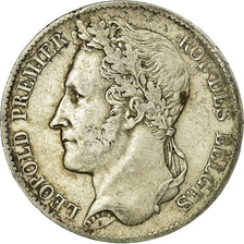 Moneta, Belgio, Leopold I, 5 Francs, 5 Frank, 1849, MB+, Argento, KM:3.2