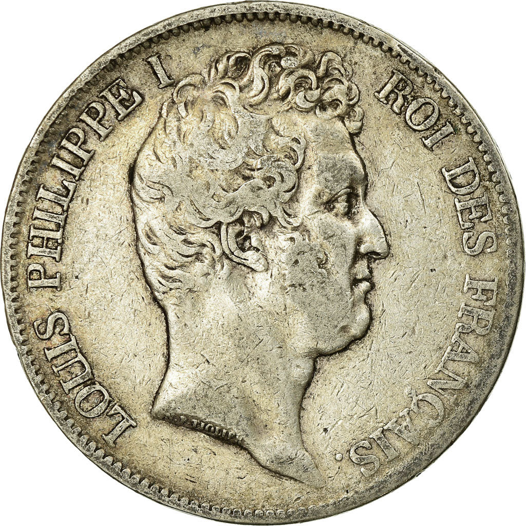 Moeda, França, Louis-Philippe, 5 Francs, 1831, Bordeaux, VF(20-25), Prata