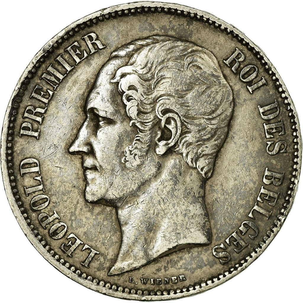 Münze, Belgien, Leopold I, 5 Francs, 5 Frank, 1853, S+, Silber, KM:17