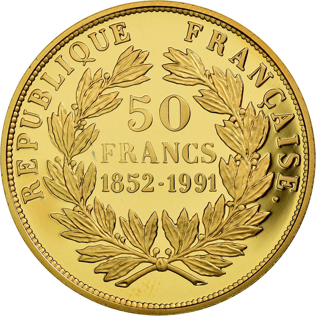 Monnaie, France, Napoleon III, Monnaie de Paris, 50 Francs, 1991, FDC, Or