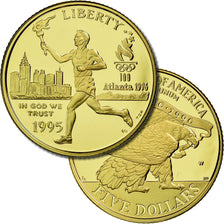 Moneta, Stati Uniti, 1996 Olympic Games, $5, Half Eagle, 1995, U.S. Mint, West