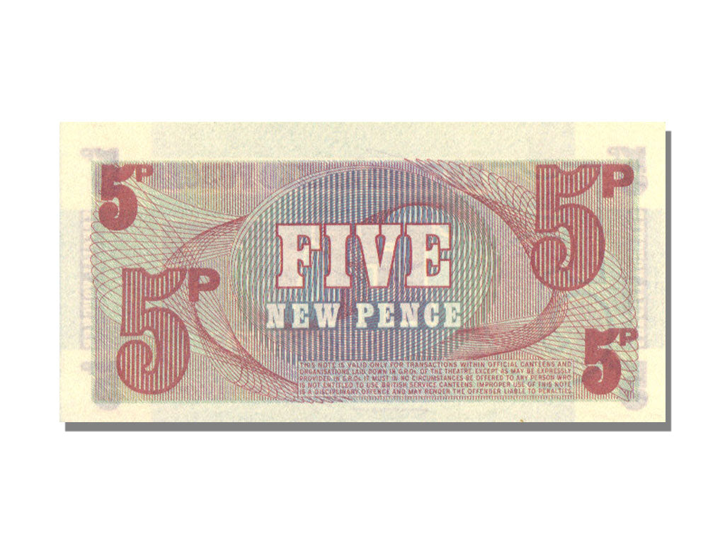 5 New Pence Type British Armed Forces 6th Serie