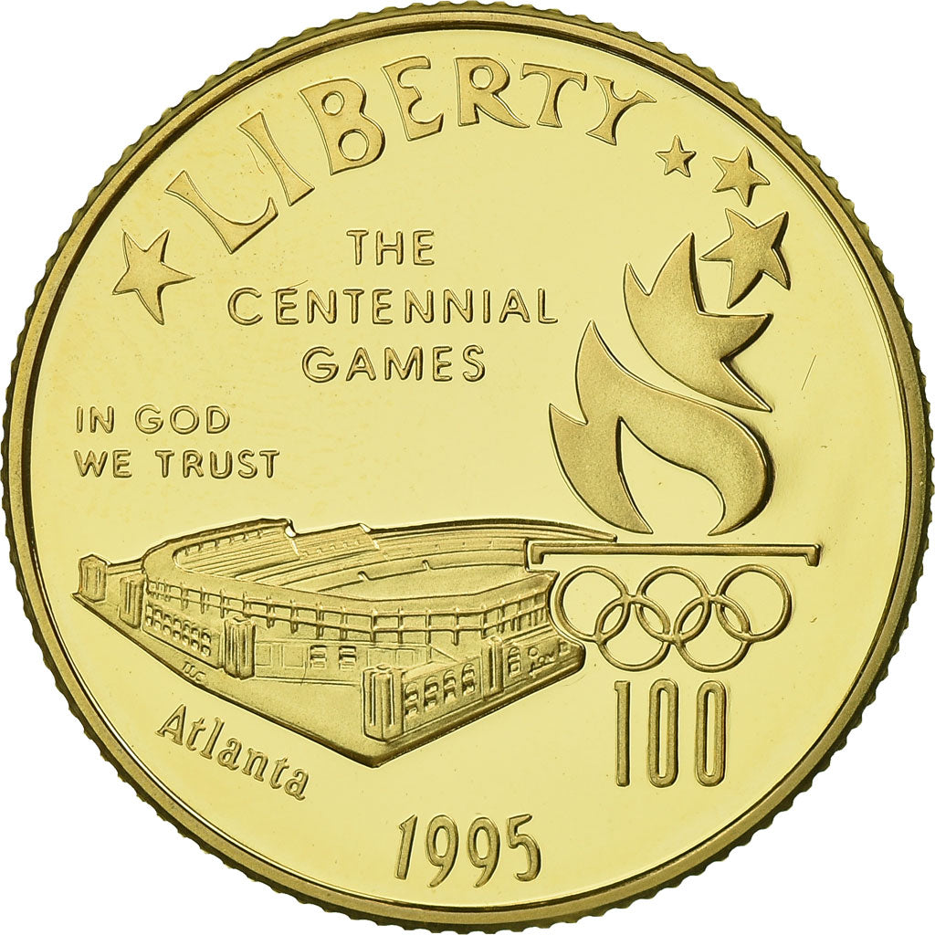 Moneta, Stati Uniti, 1996 Olympic Games, $5, Half Eagle, 1995, U.S. Mint, West