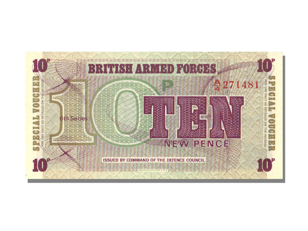10 New Pence Type British Armed Forces 6th Serie