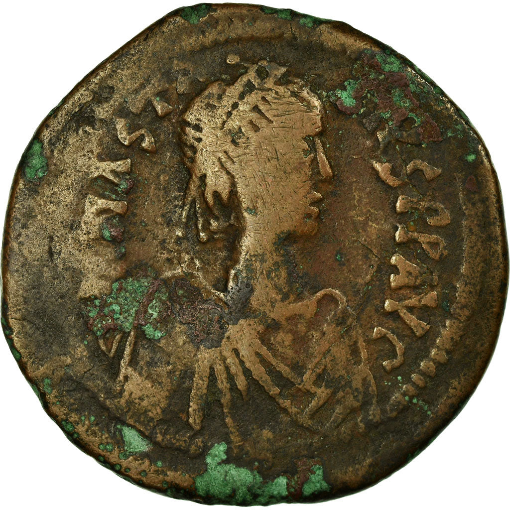 Münze, Anastasius I, Follis, 512-517, Constantinople, S+, Kupfer, Sear:19