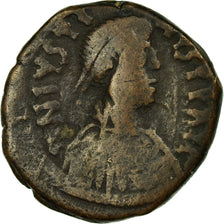Moeda, Justin I, Follis, 518-527, Constantinople, VF(20-25), Cobre, Sear:62