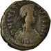 Moeda, Justin I, Follis, 518-527, Constantinople, VF(20-25), Cobre, Sear:62
