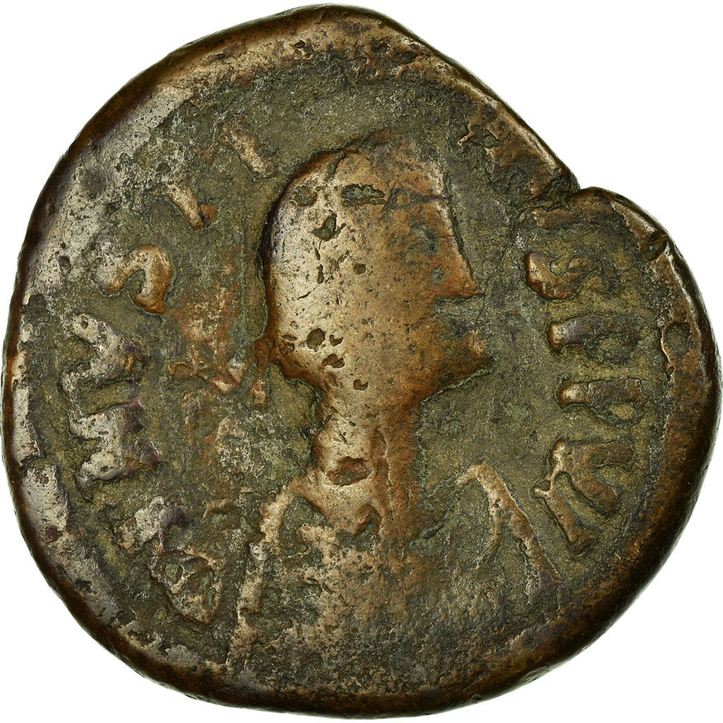 Moneta, Justin I, Follis, 518-527, Constantinople, MB, Rame, Sear:62