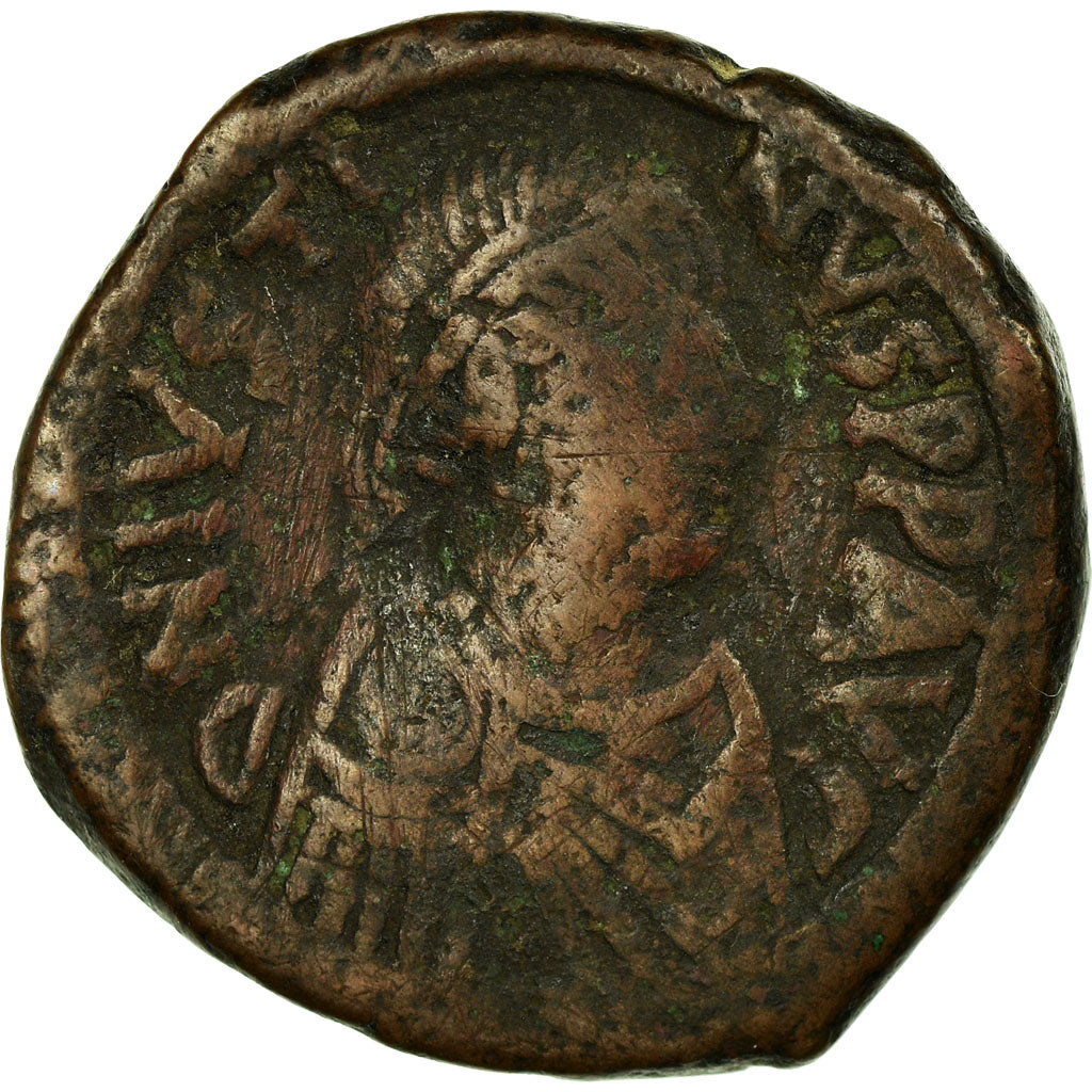 Monnaie, Justin I, Follis, 518-527, Constantinople, TB, Cuivre, Sear:63