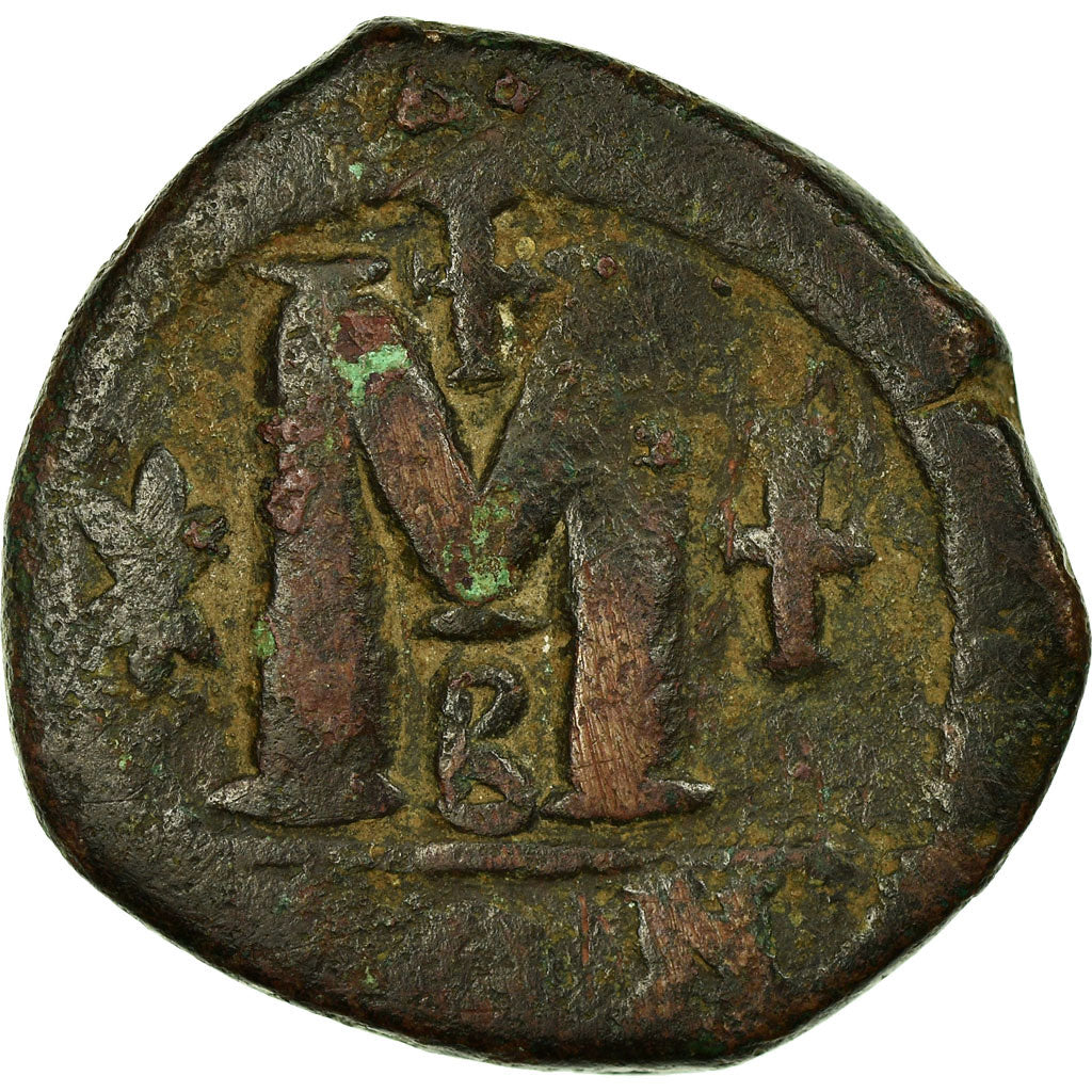 Monnaie, Justin I, Follis, 518-527, Constantinople, TB, Cuivre, Sear:63