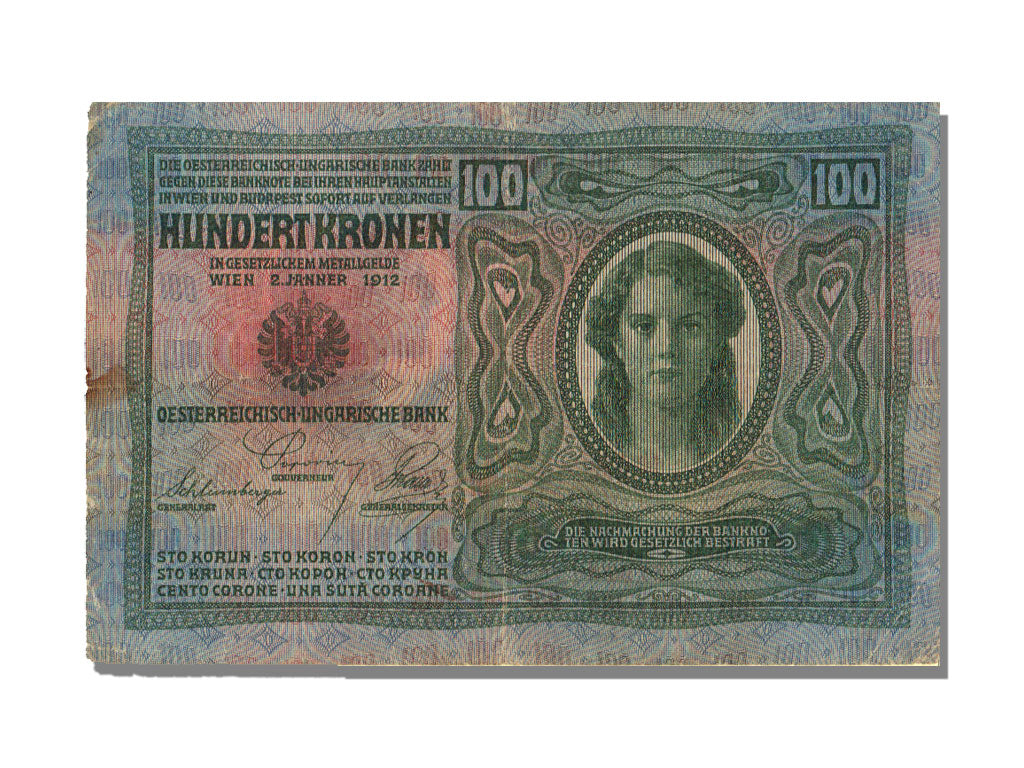 Austria, 100 Kronen, 1912, KM #12, 1912-01-02, AU(55-58), 51624