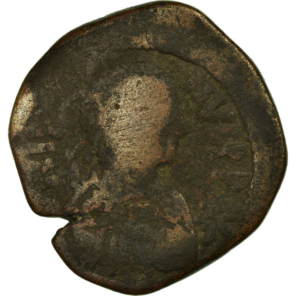 Monnaie, Justin I, Follis, 518-527, Constantinople, B+, Cuivre, Sear:66