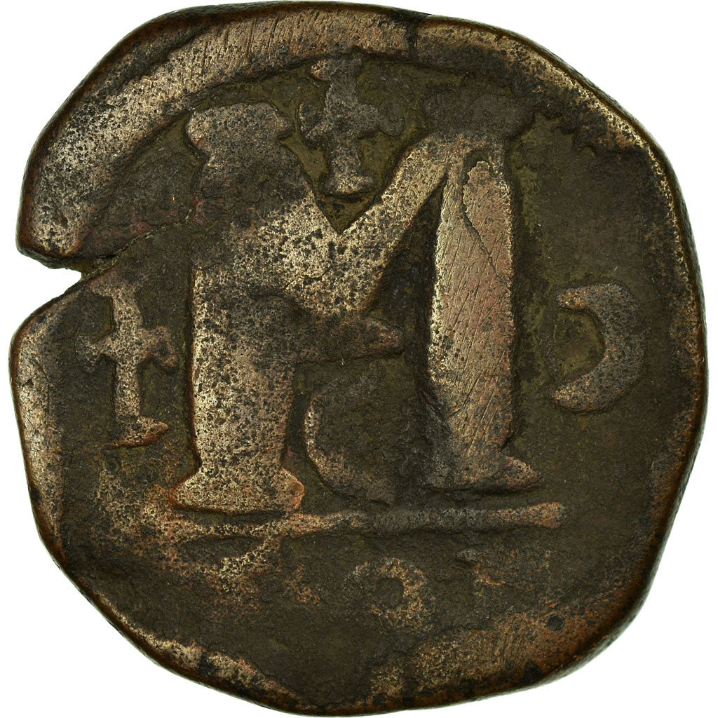Monnaie, Justin I, Follis, 518-527, Constantinople, B+, Cuivre, Sear:66