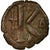 Moneda, Justin I, Half Follis, 522-527, Constantinople, BC+, Cobre, Sear:69