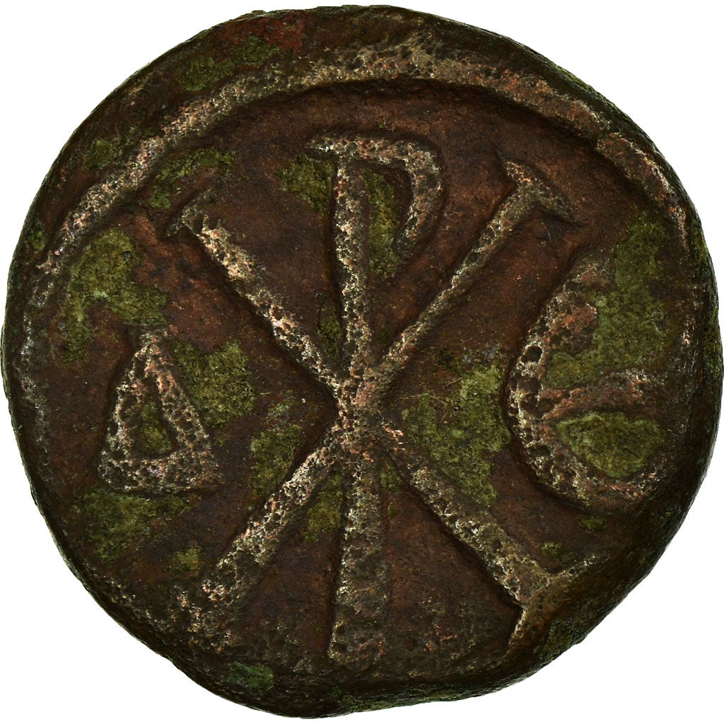 Moneta, Justin I, Pentanummium, 518-527, Constantinople, MB+, Rame, Sear:75