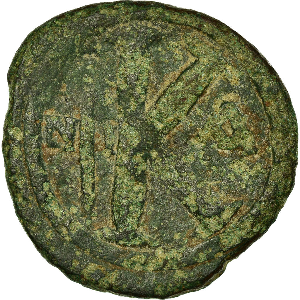 Münze, Justin I, Half Follis, 518-527, Nicomedia, S, Kupfer, Sear:90