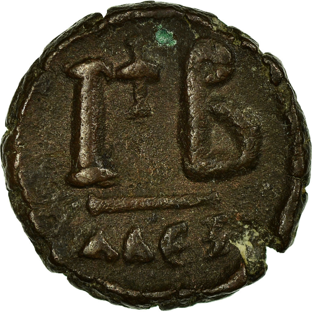Münze, Justin I, 12 Nummi, 518-527, Alexandria, Rare, SS, Kupfer, Sear:112