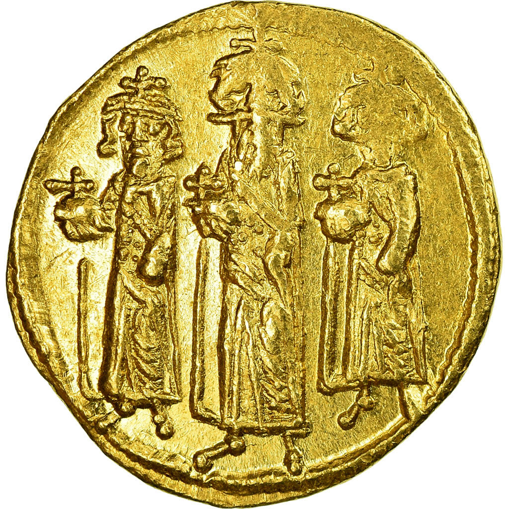 Moneta, Heraclius, Solidus, 638-639, Constantinople, BB+, Oro, Sear:767