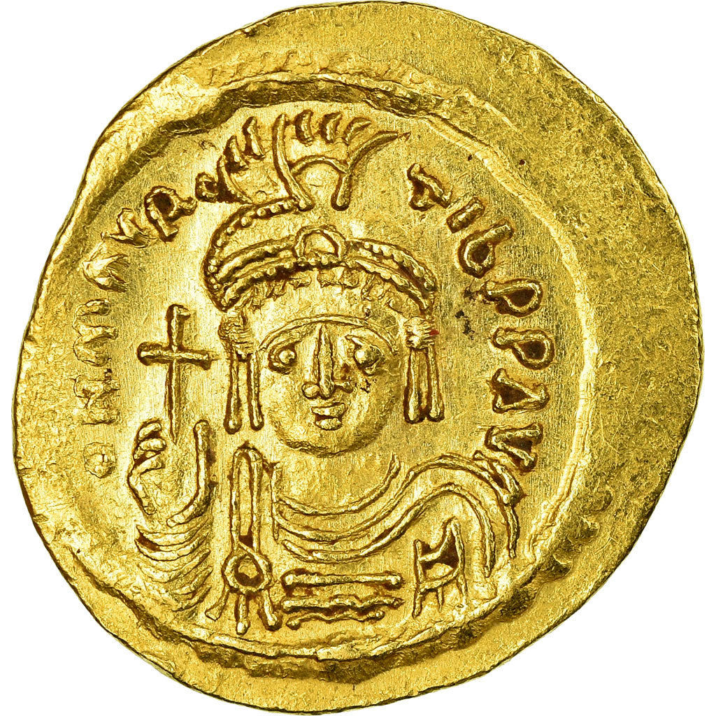 Moneta, Maurice Tiberius, Solidus, 583-601 AD, Constantinople, SPL-, Oro