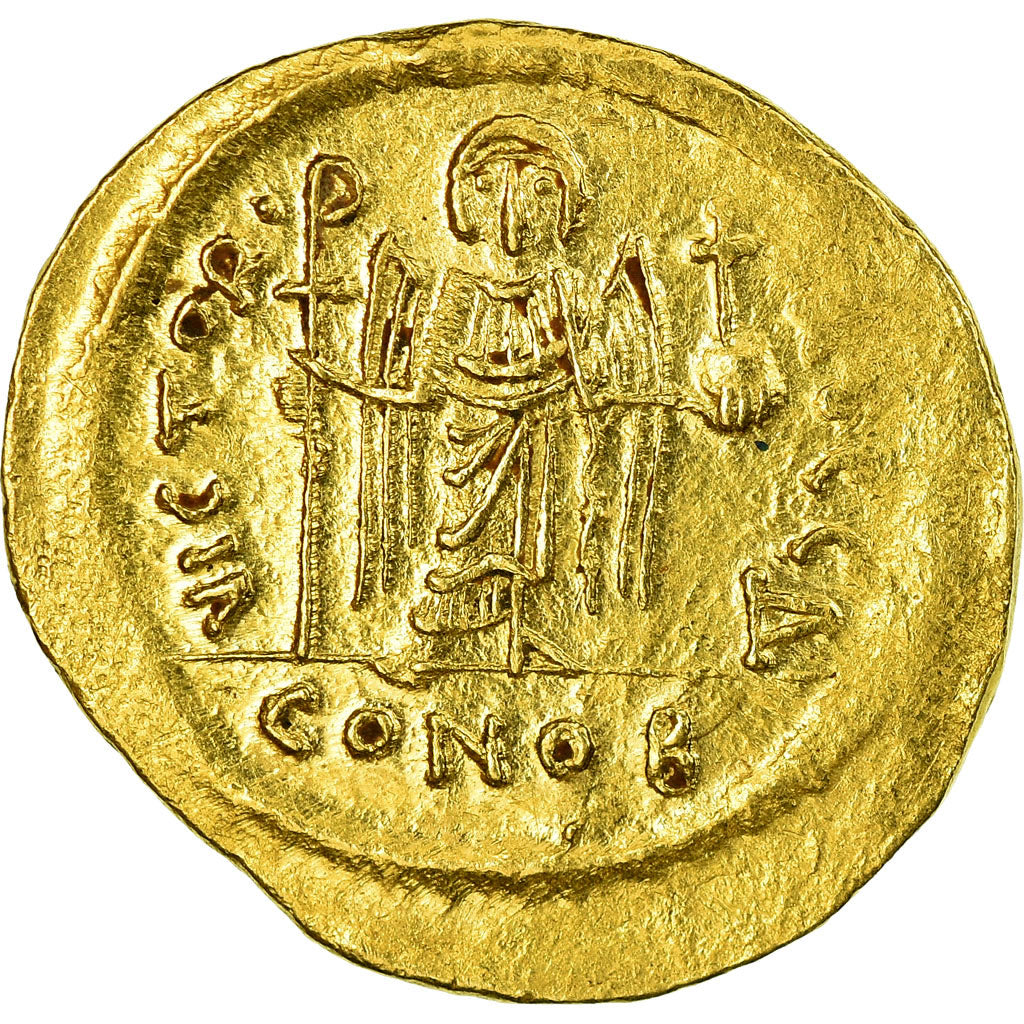 Moneta, Maurice Tiberius, Solidus, 583-601 AD, Constantinople, SPL-, Oro