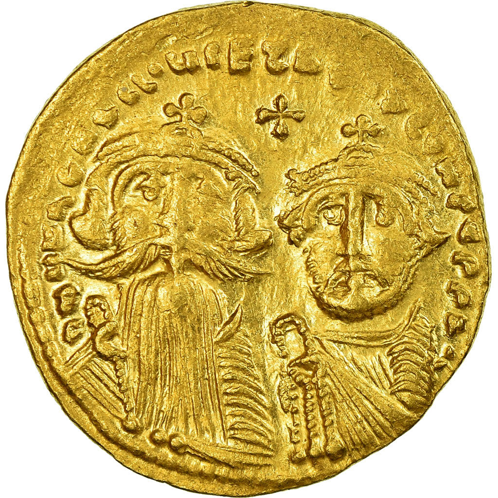 Münze, Heraclius, with Heraclius Constantine, Solidus, 610-641, Constantinople