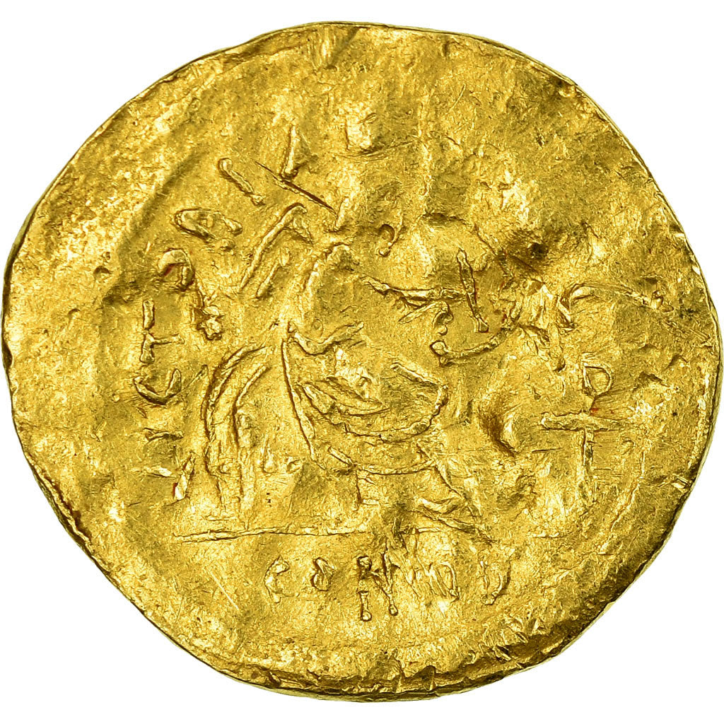 Münze, Justinian I, Semissis, 527-552, Constantinople, Rare, S+, Gold, Sear:143