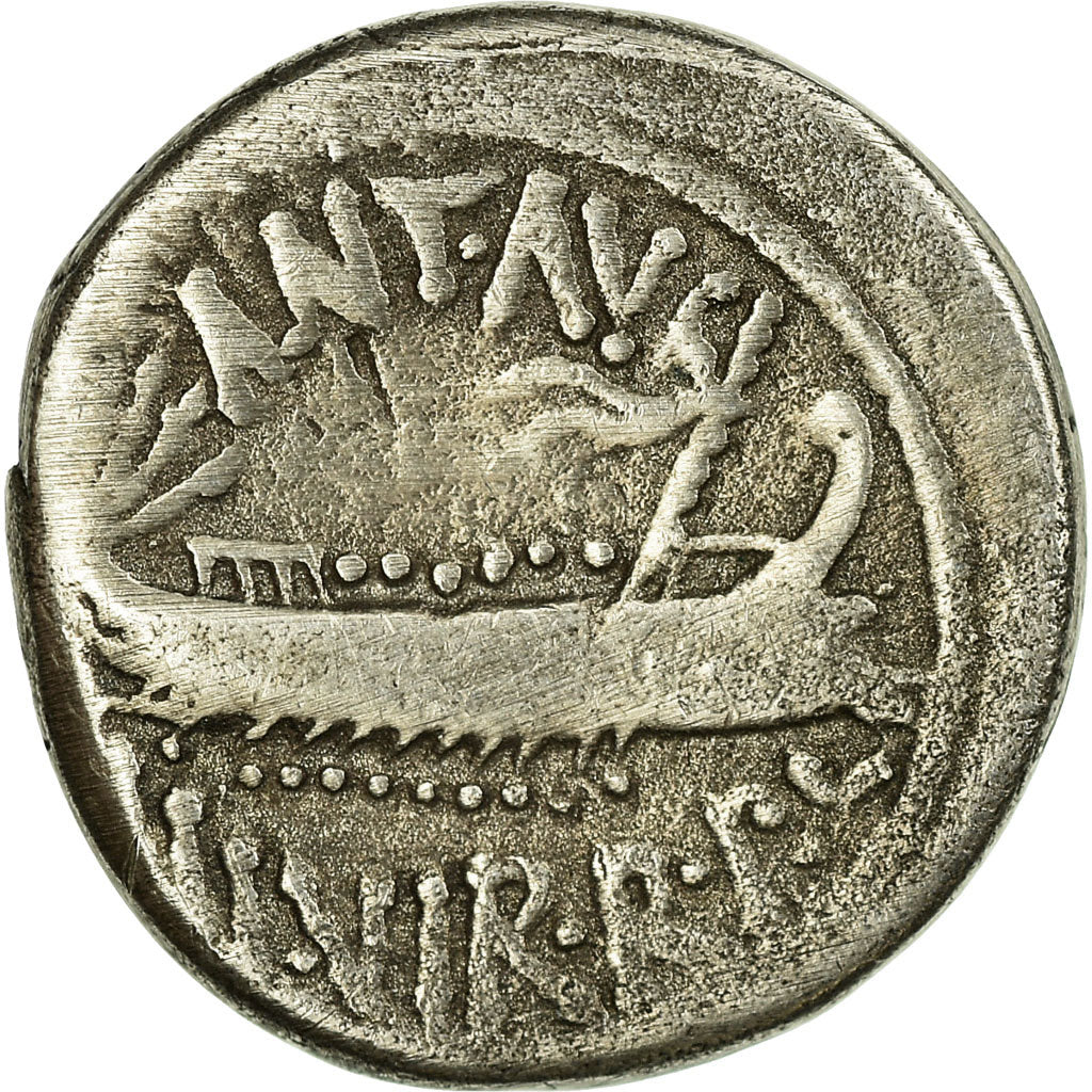 Moeda, Marcus Antonius, Denarius, 32-31 BC, Patras, VF(20-25), Prata