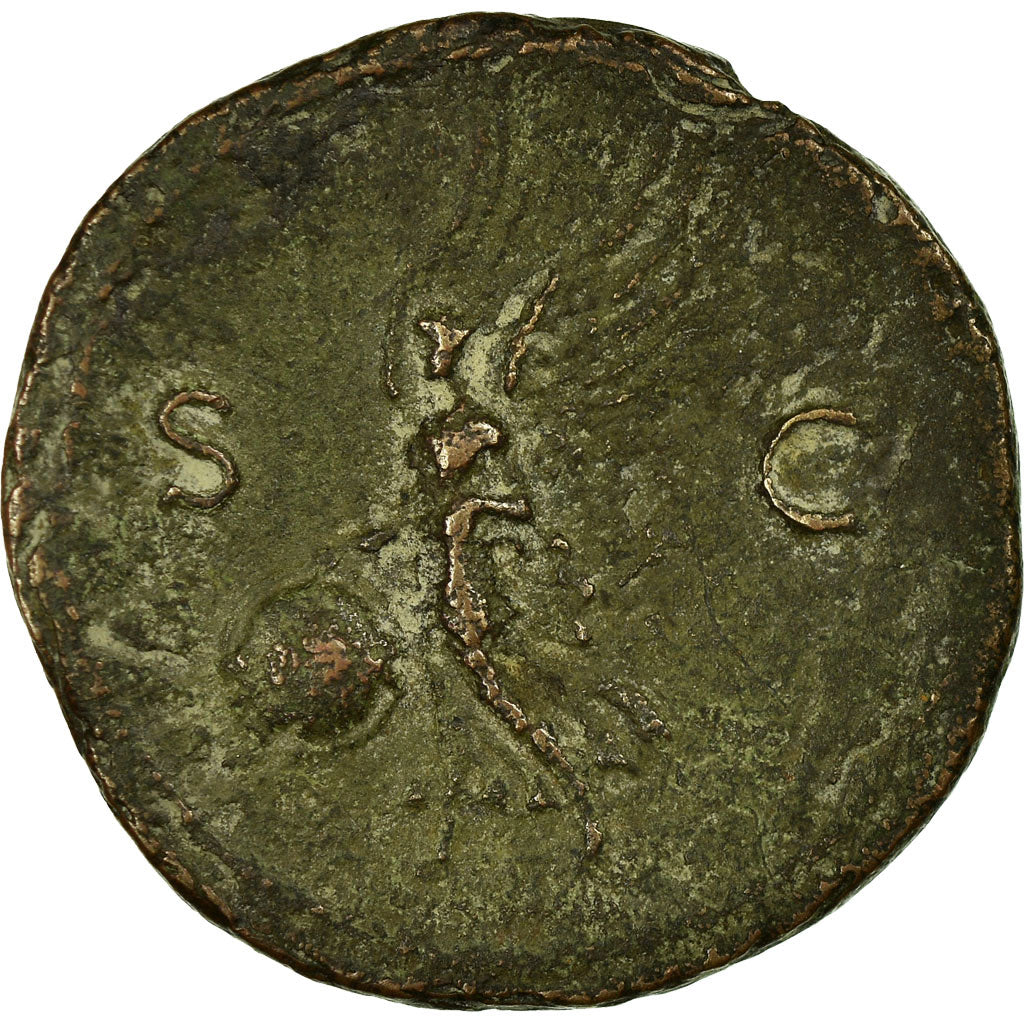 Moneta, Nero, As, 64-67, Lyon - Lugdunum, BB, Rame, RIC:543
