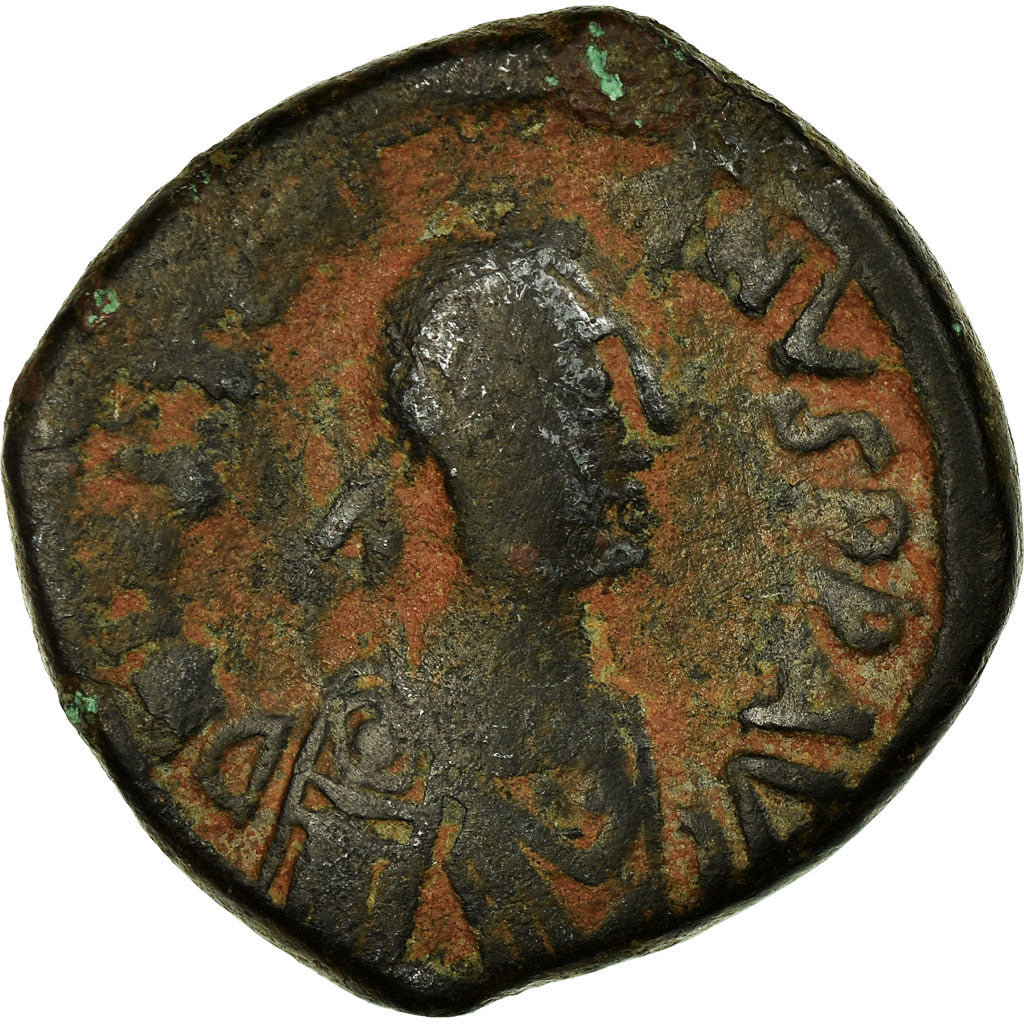 Coin, Justinian I, Follis, 527-532, Constantinople, VF(30-35), Copper, Sear:158