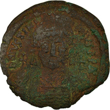 Moneta, Justinian I, Follis, 541 AD, Constantinople, MB+, Rame, Sear:163