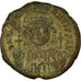 Moneta, Justinian I, Half Follis, 539-540, Constantinople, MB+, Rame, Sear:165
