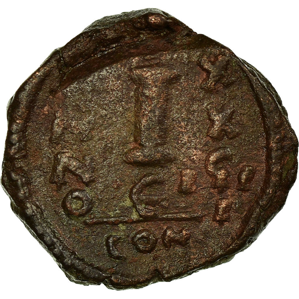Moneta, Justinian I, Decanummium, 554-555, Constantinople, MB, Rame, Sear:168