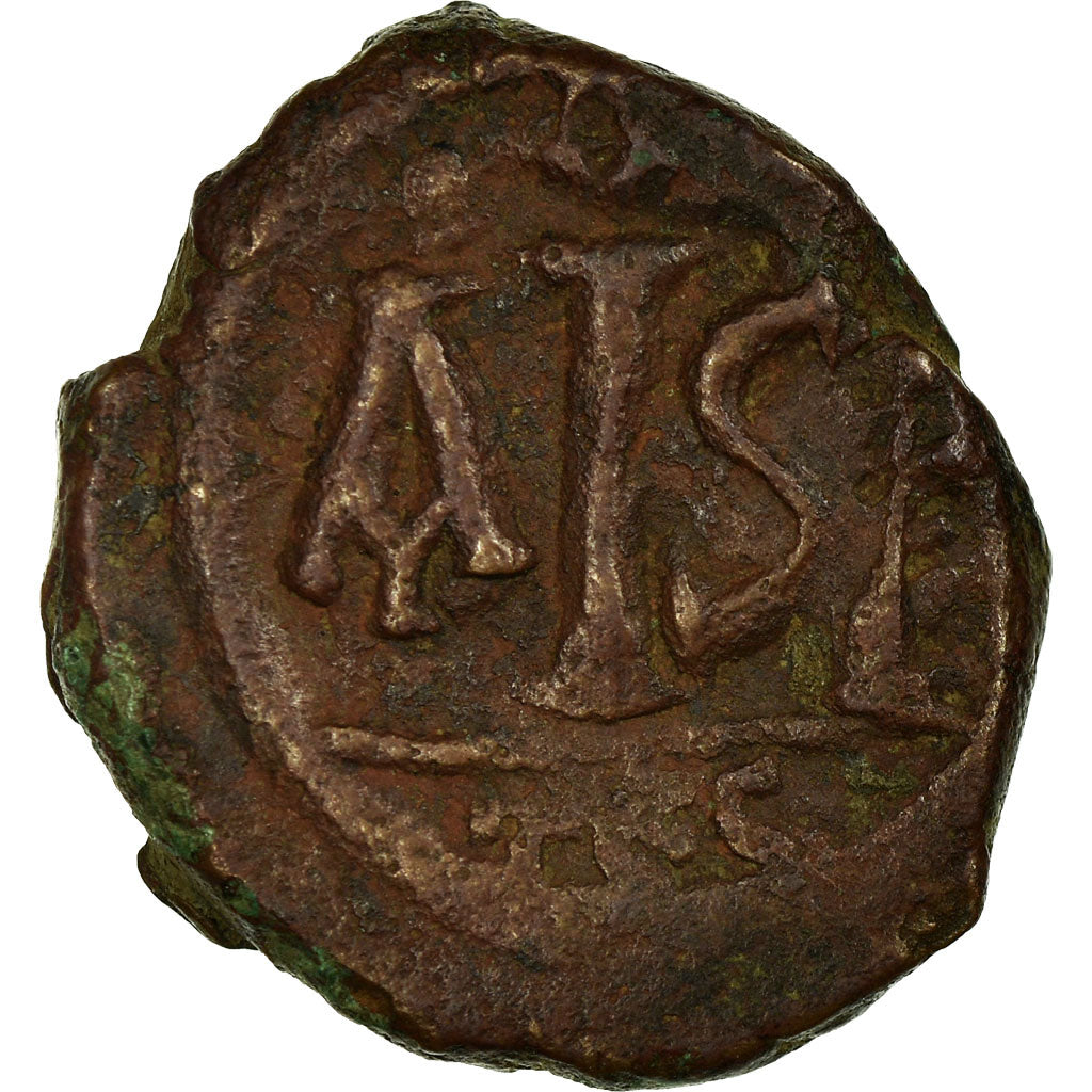 Coin, Justinian I, 16 Nummi, 552-562, Thessalonica, VF(30-35), Copper, Sear:185