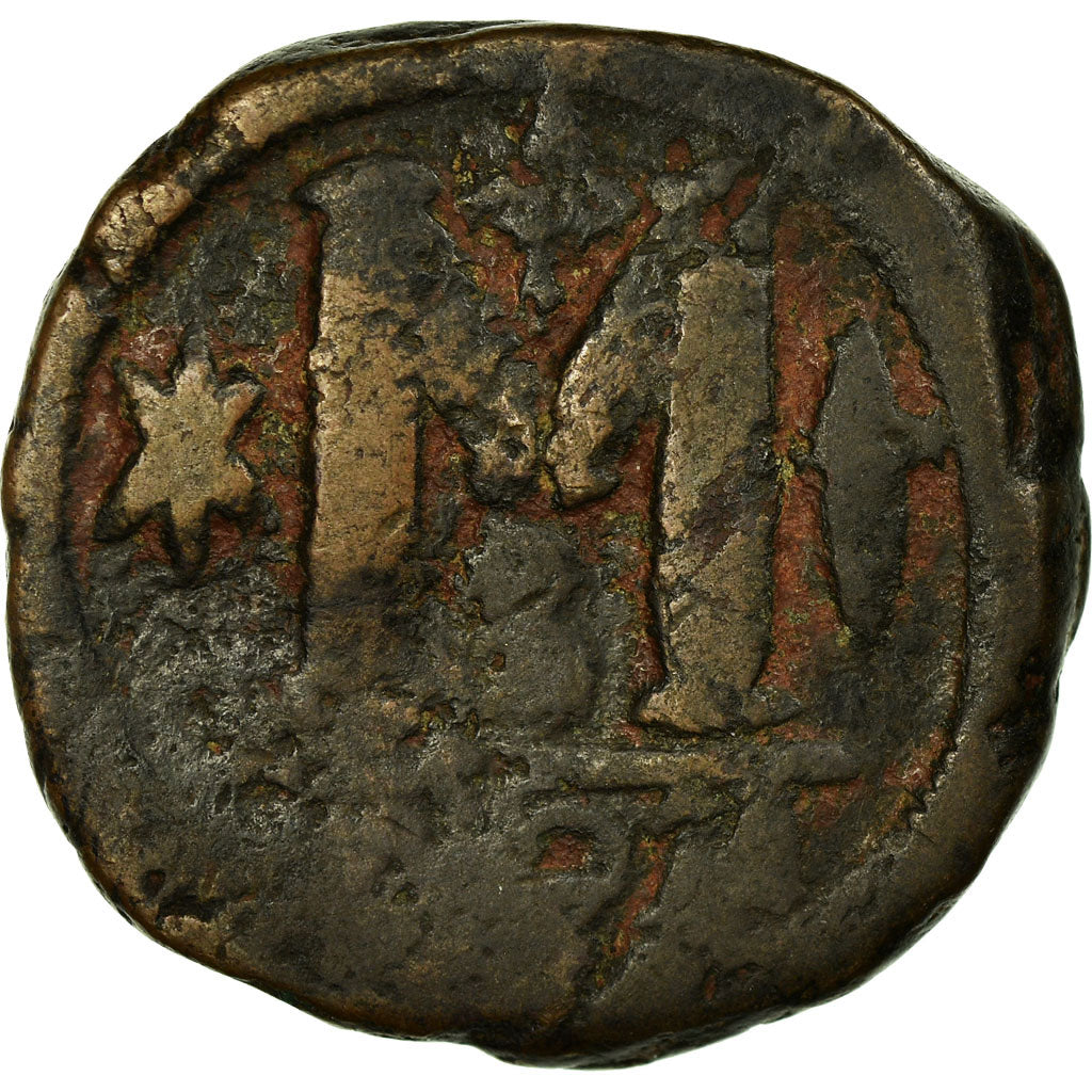 Moneta, Justinian I, Follis, 527-532, Constantinople, MB, Rame, Sear:158