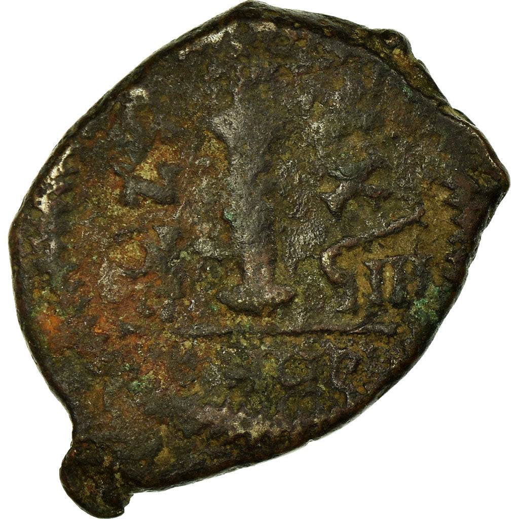 Münze, Justinian I, Decanummium, 554-555, Antioch, S, Kupfer, Sear:237
