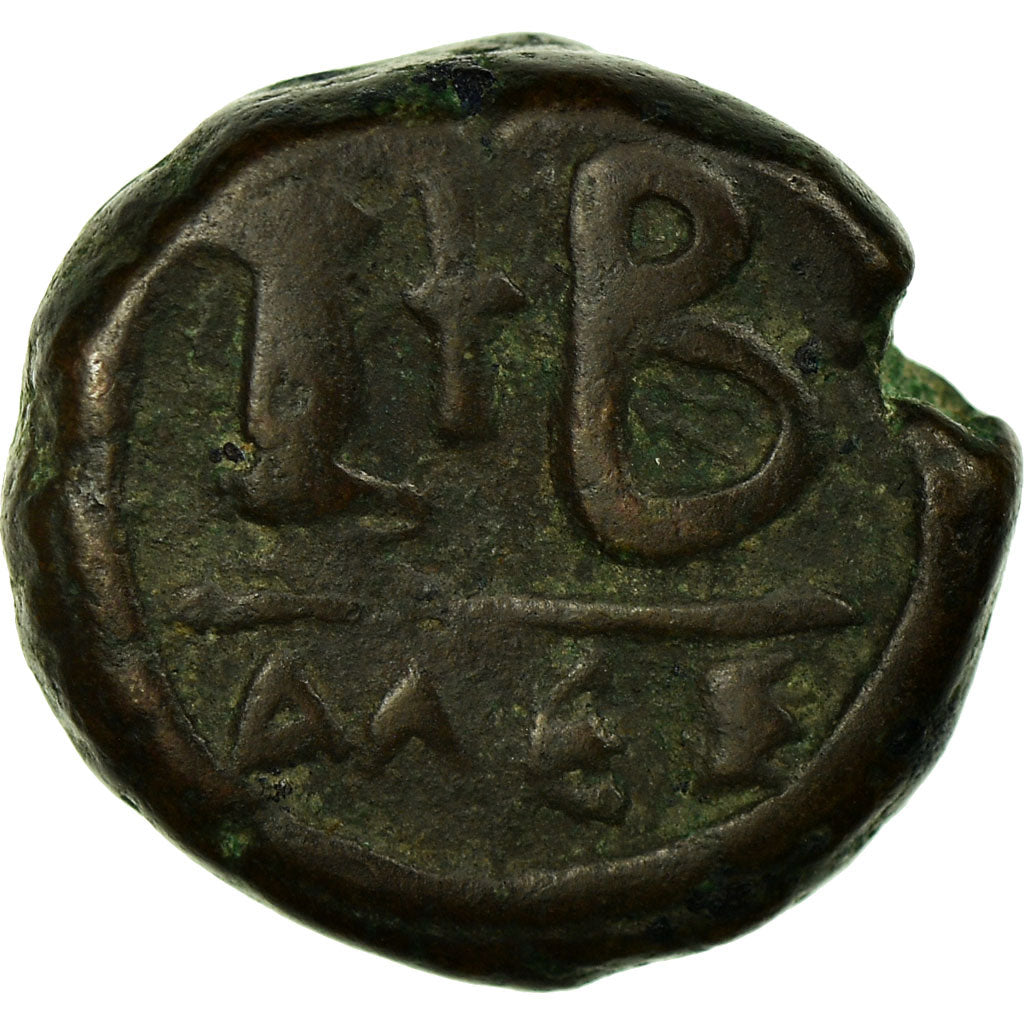 Münze, Justinian I, 12 Nummi, 527-565 AD, Alexandria, S, Kupfer, Sear:247