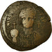 Coin, Justinian I, Follis, 527-565 AD, Carthage, VF(30-35), Copper, Sear:267