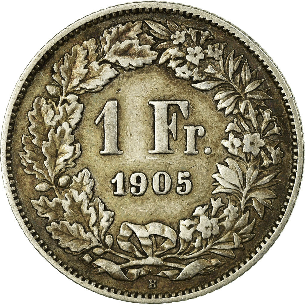 Moneta, Svizzera, Franc, 1905, Bern, BB, Argento, KM:24
