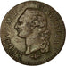 Coin, France, Louis XVI, Sol à l'Ecu, 1791, Lyon, EF(40-45), Copper