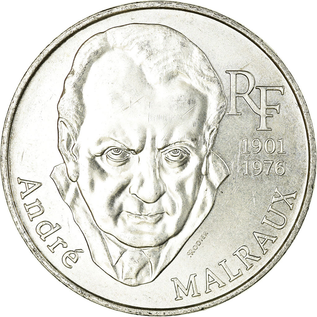 Coin, France, André Malraux, 100 Francs, 1997, MS(63), Silver, KM:1188