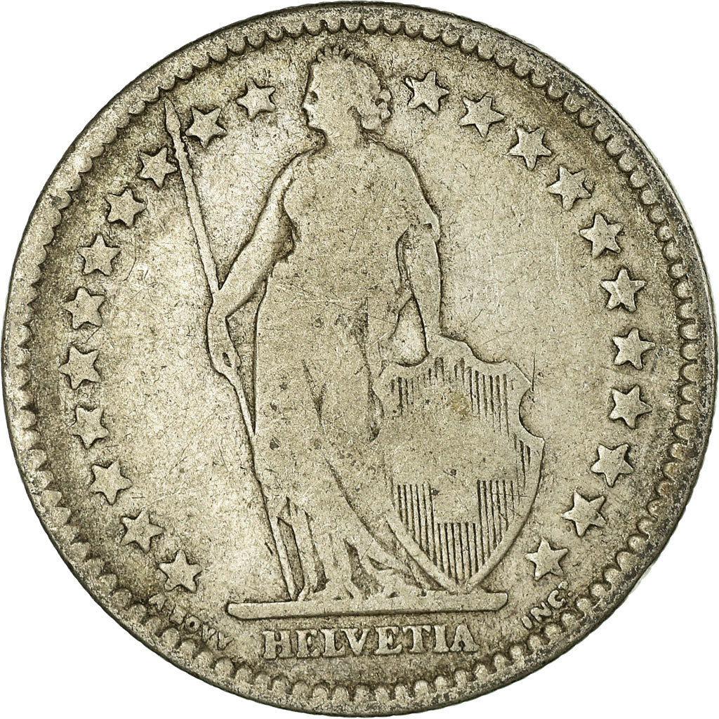 Moneta, Svizzera, 2 Francs, 1879, Bern, MB, Argento, KM:21