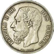 Coin, Belgium, Leopold II, 5 Francs, 5 Frank, 1868, VF(30-35), Silver, KM:24